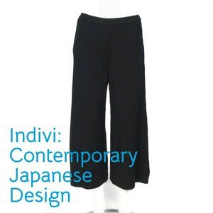 Indivi Japan Black Capri Pants Women's size 38 contemporary career work - 821